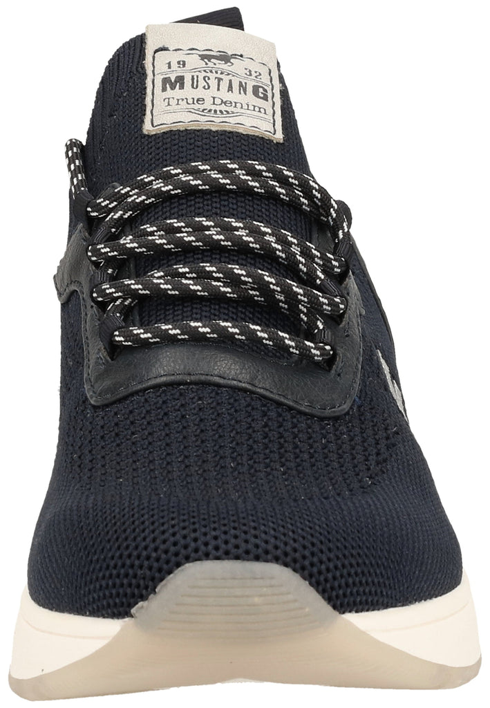 Mustang Halbschuhe Lederimitat/Textil Navy - surf4shoes