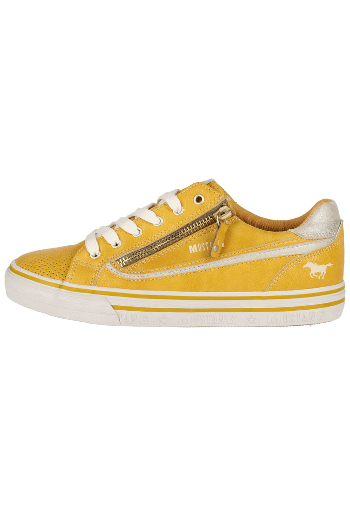Mustang Sneaker Lederimitat/Textil Gelb - surf4shoes