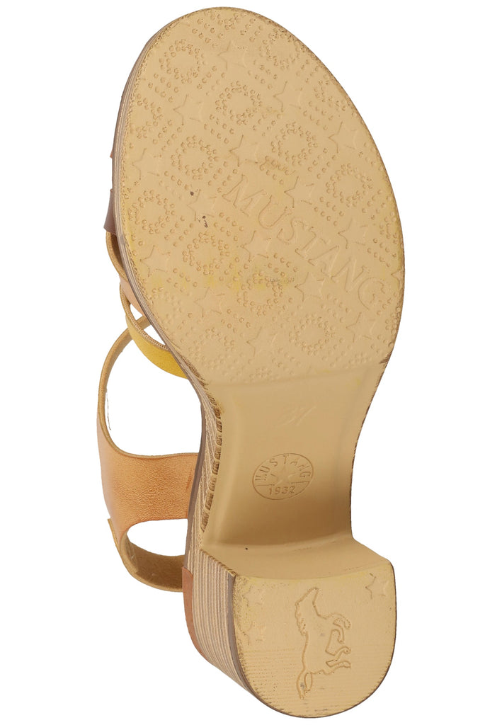 Mustang Sandalen Lederimitat Natur - surf4shoes