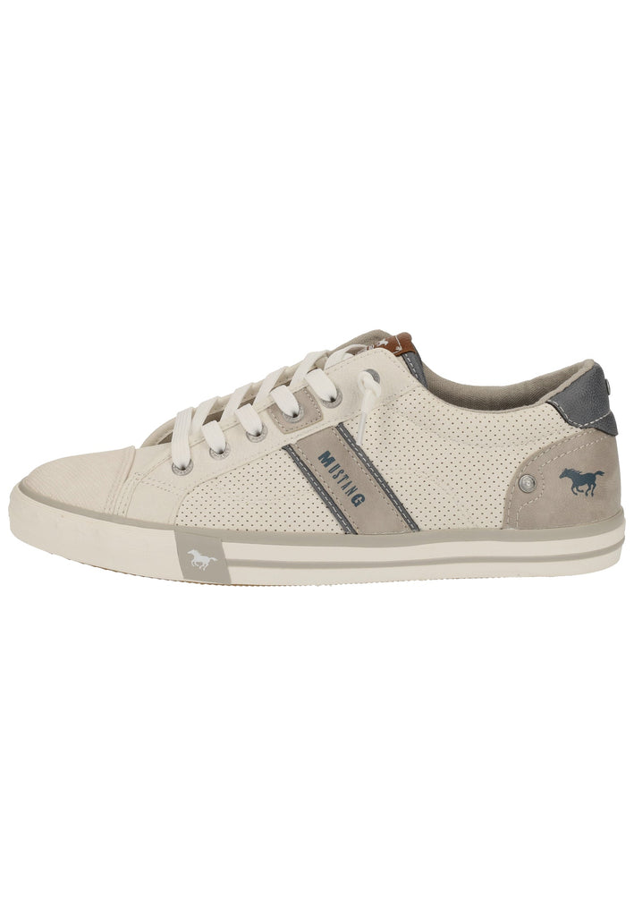 Mustang Sneaker Lederimitat Weiß - surf4shoes