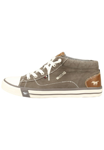 Mustang Sneaker Lederimitat/Textil Grau - surf4shoes