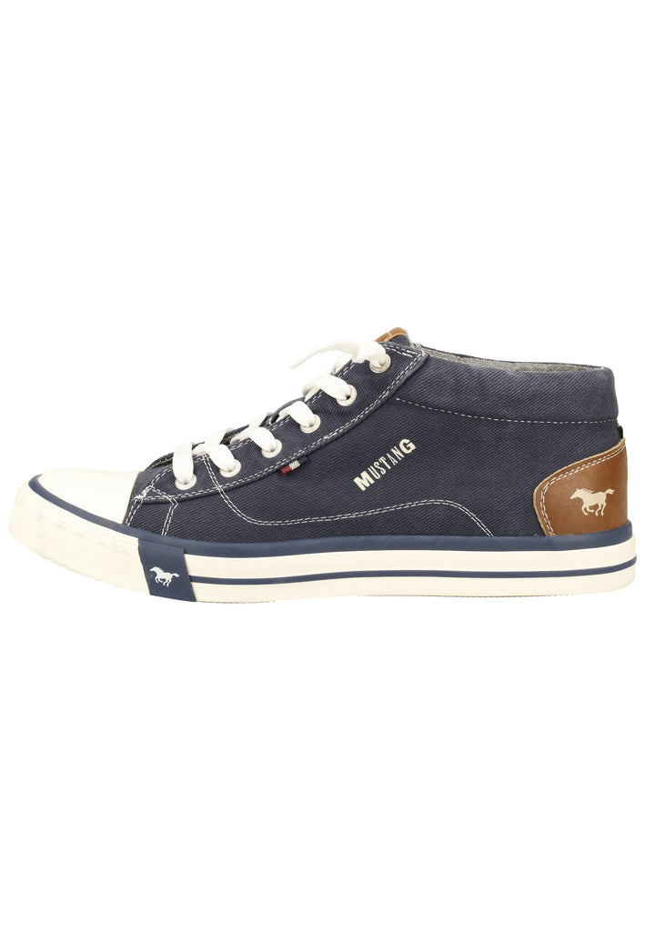 Mustang Sneaker Lederimitat/Textil Jeansblau - surf4shoes