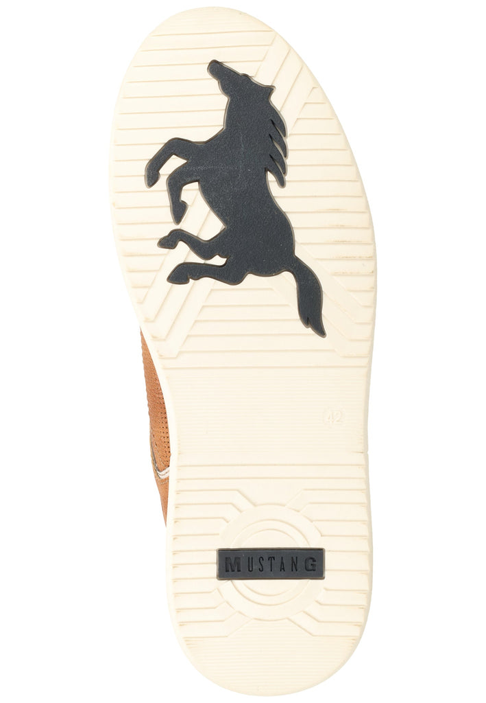 Mustang Halbschuhe Lederimitat/Textil Cognac - surf4shoes