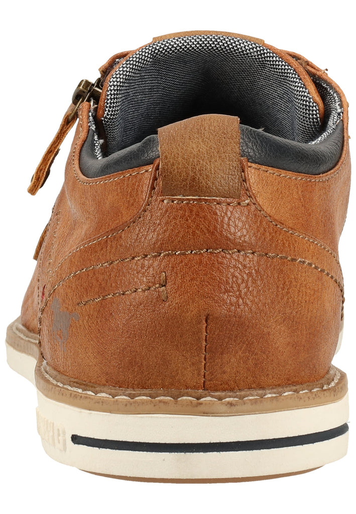 Mustang Halbschuhe Lederimitat Cognac - surf4shoes