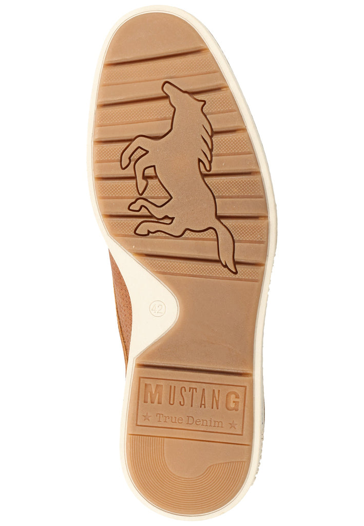 Mustang Halbschuhe Lederimitat Cognac - surf4shoes