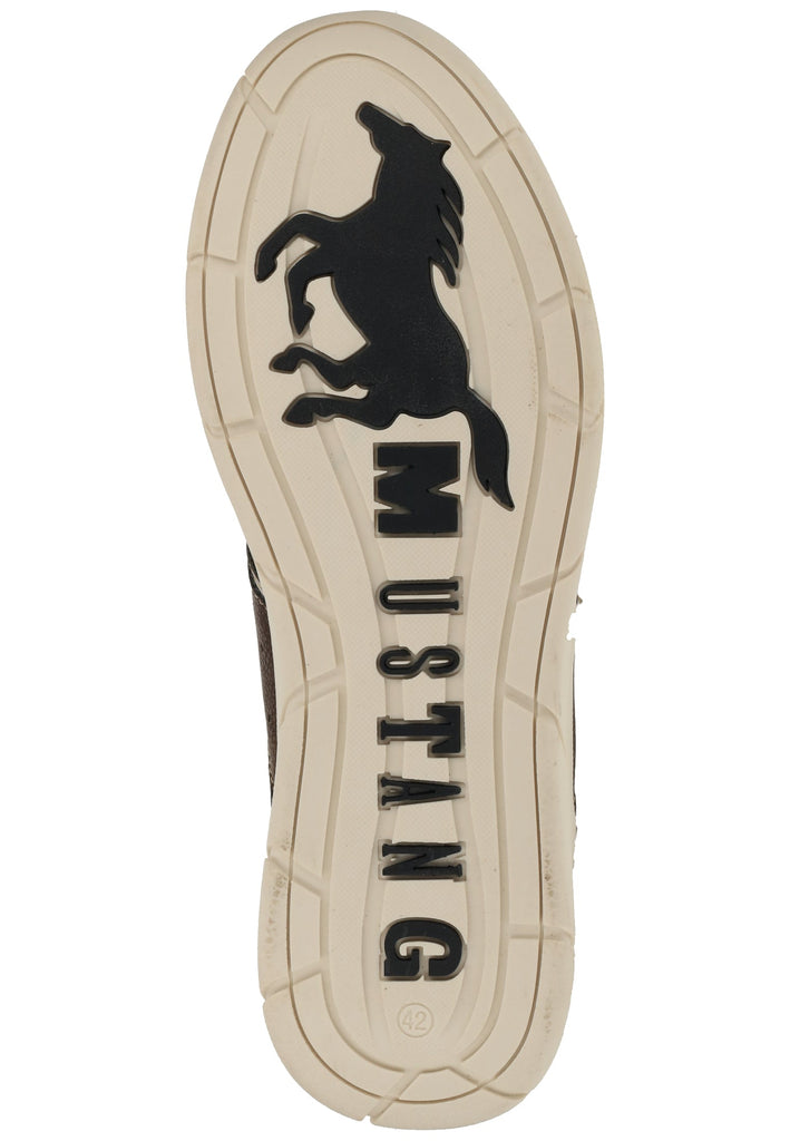 Mustang Halbschuhe Lederimitat/Textil Dunkelbraun - surf4shoes