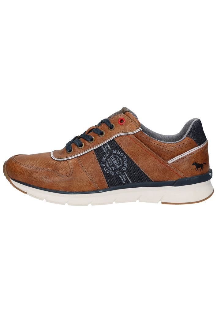 Mustang Sneaker Lederimitat/Textil Cognac - surf4shoes