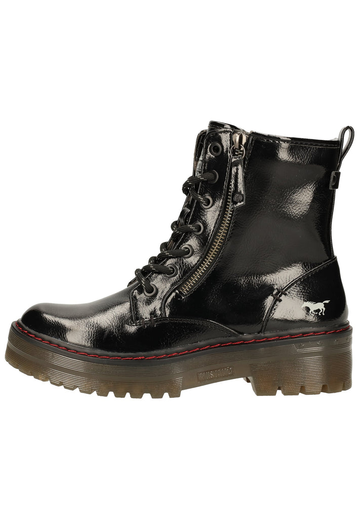 Mustang Stiefelette Lederimitat Schwarz - surf4shoes