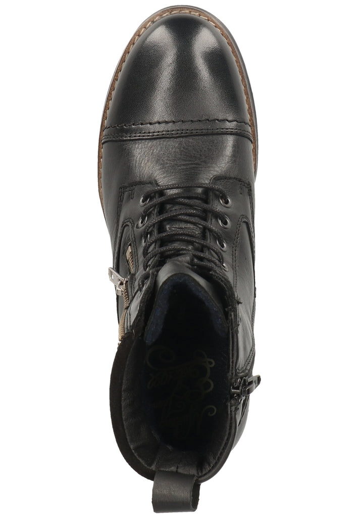 Mustang Stiefelette Leder/Textil Schwarz - surf4shoes