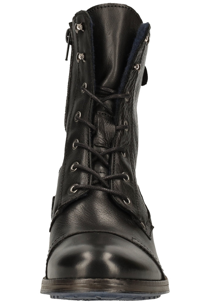 Mustang Stiefelette Leder Schwarz - surf4shoes