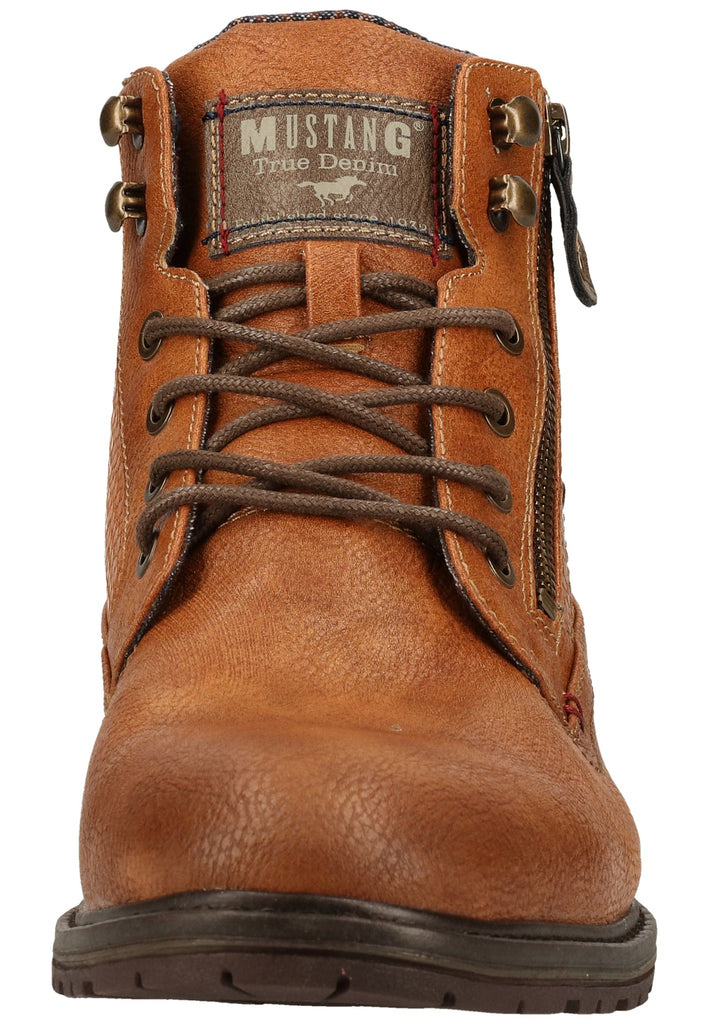 Mustang Stiefelette Lederimitat Kastanie - surf4shoes