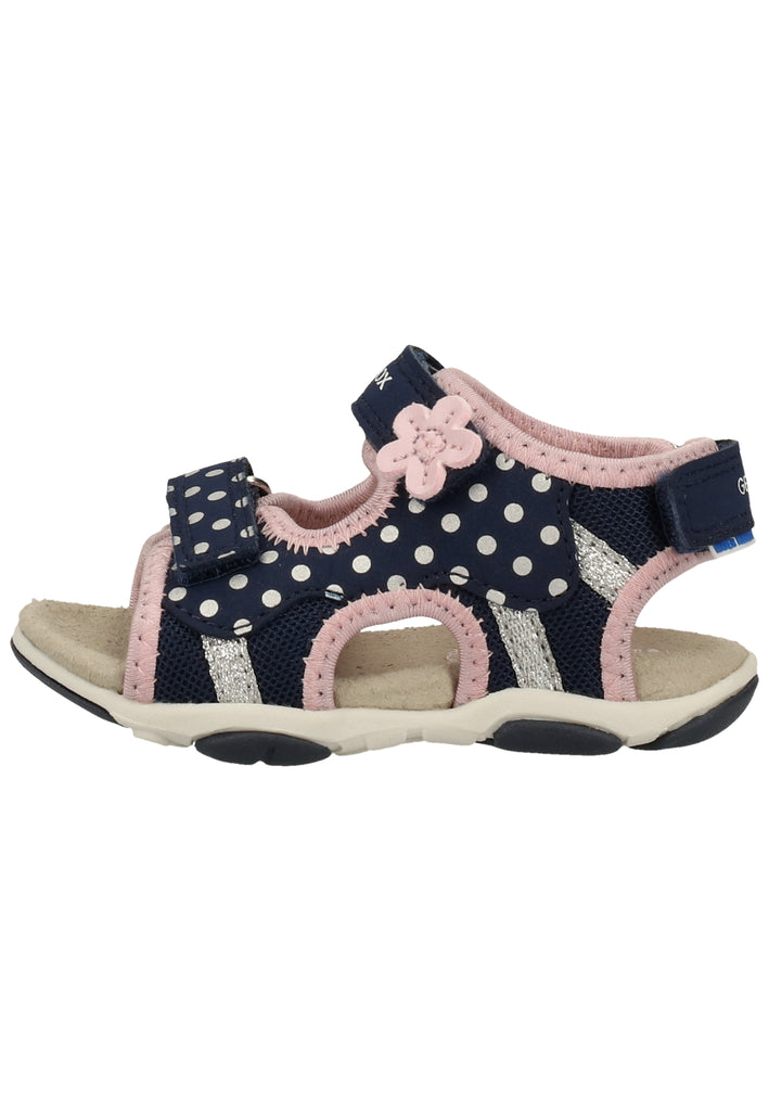 Geox Sandalen Lederimitat/Mesh Navy/Pink - surf4shoes