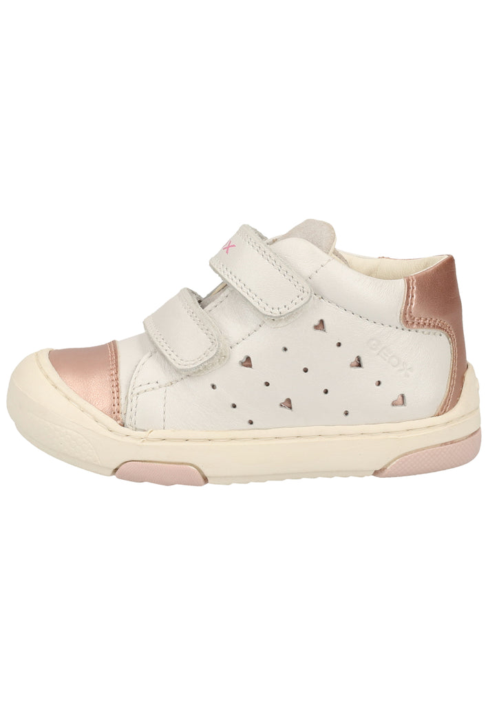 Geox Sneaker Leder/Synthetik Weiß/Rosa - surf4shoes
