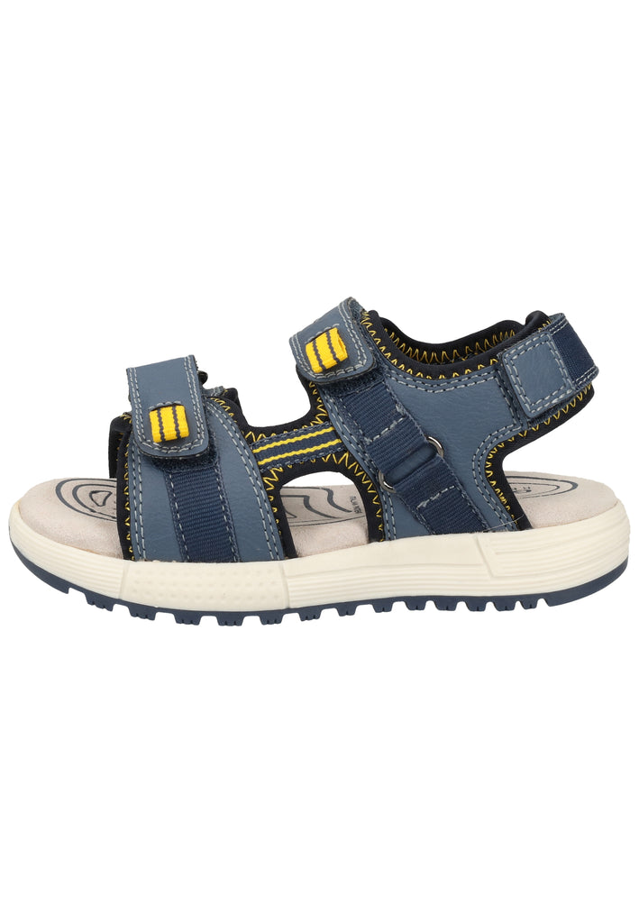 Geox Sandalen Lederimitat/Textil Blau/Gelb - surf4shoes