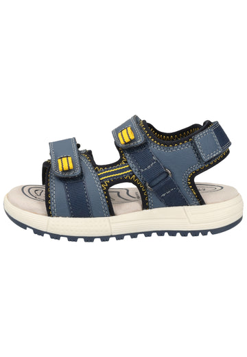 Geox Sandalen Lederimitat/Textil Blau/Gelb - surf4shoes