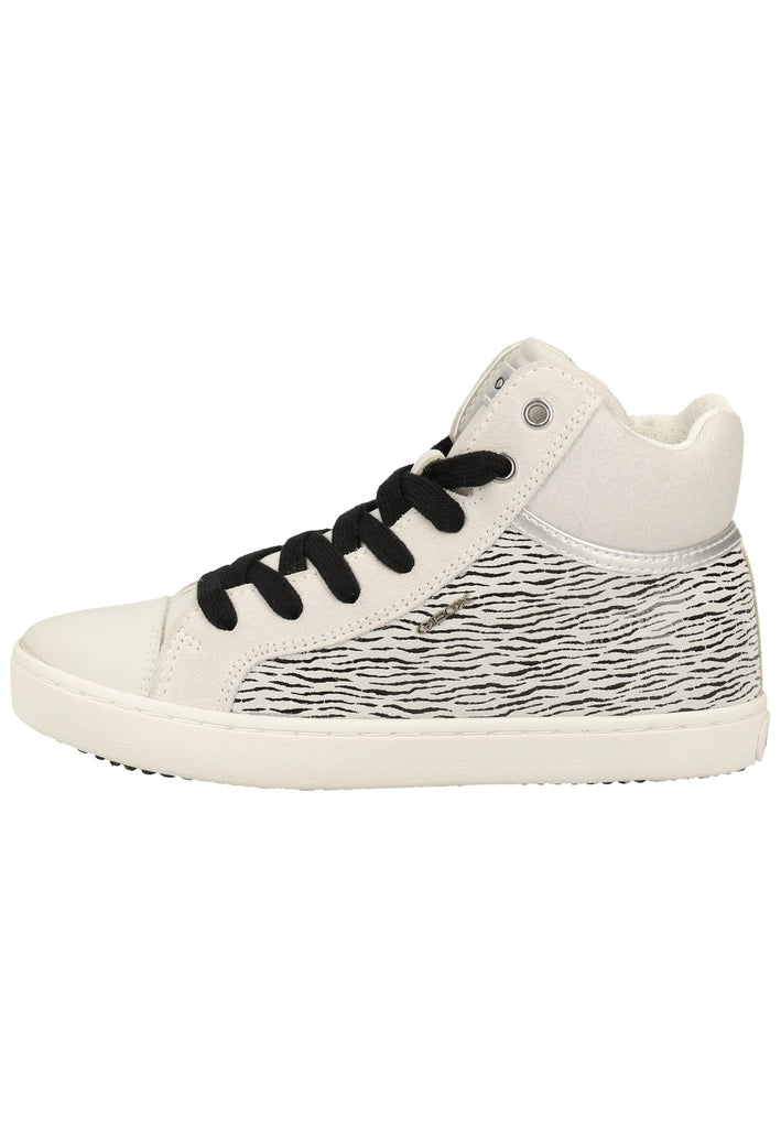 Geox Sneaker Leder/Synthetik Weiß/Schwarz - surf4shoes