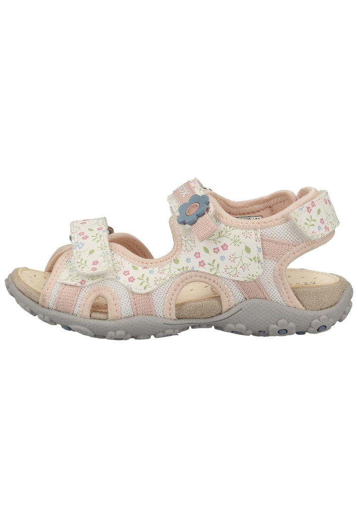 Geox Sandalen Lederimitat/Mesh Weiß/Rosa - surf4shoes