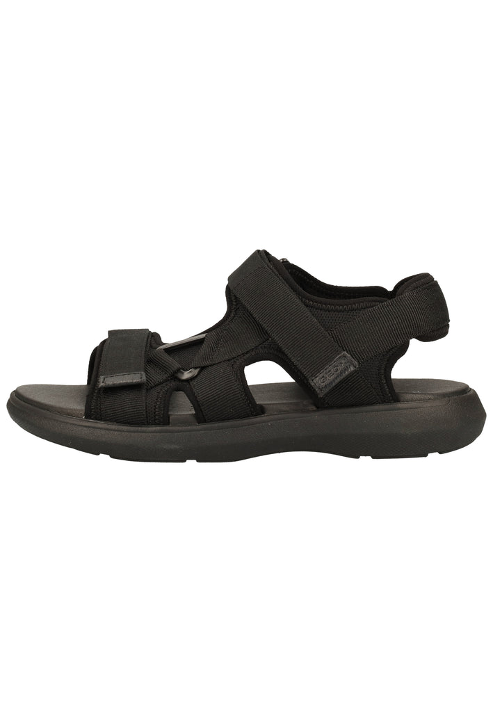 Geox Sandalen Lederimitat/Textil Schwarz - surf4shoes