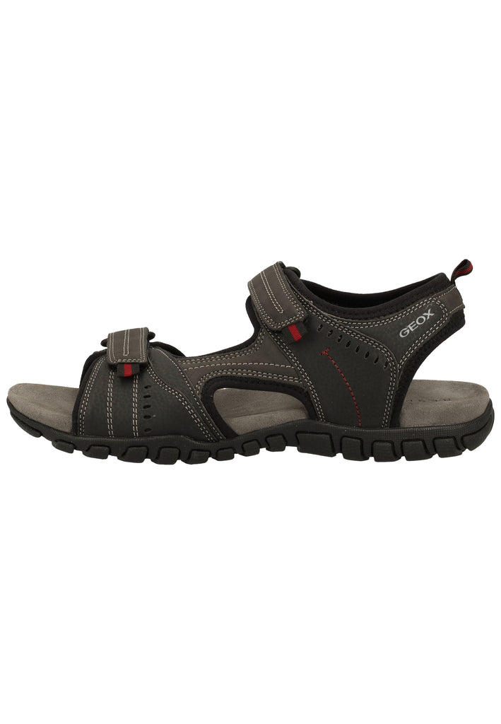 Geox Sandalen Lederimitat/Textil Schwarz - surf4shoes