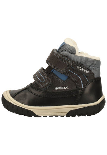 Geox Stiefel Leder/Textil Grau/Hellblau Warmfutter - surf4shoes