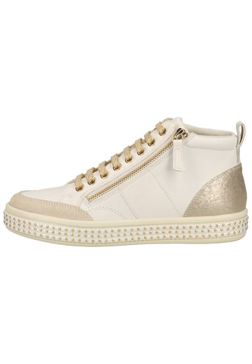 Geox Sneaker Leder Weiß/Beige - surf4shoes