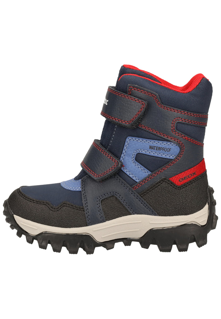 Geox Stiefel Lederimitat/Mesh Navy/Rot - surf4shoes
