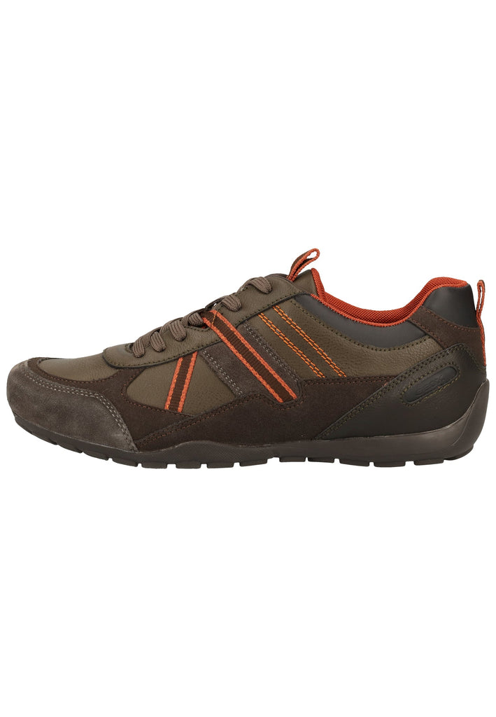 Geox Sneaker Leder/Synthetik Braun/Orange - surf4shoes