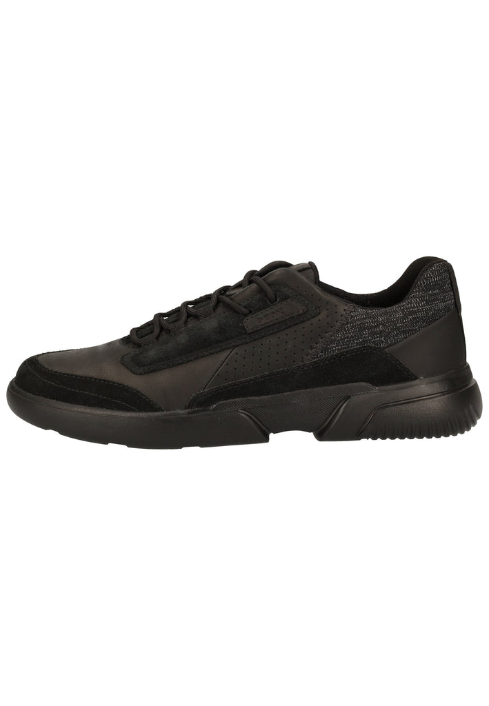 Geox Sneaker Leder/Textil Schwarz/Schwarz - surf4shoes