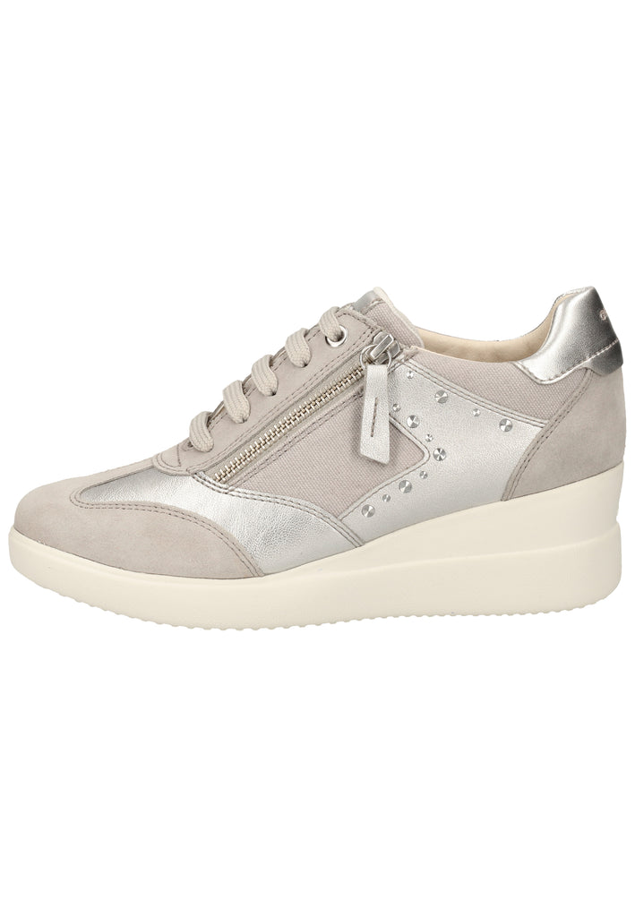Geox Sneaker Leder/Synthetik Hellgrau - surf4shoes