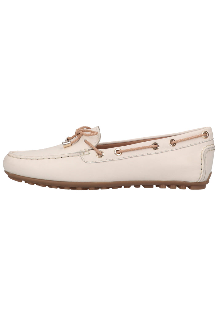 Geox Mokassin Leder/Synthetik Weiß - surf4shoes