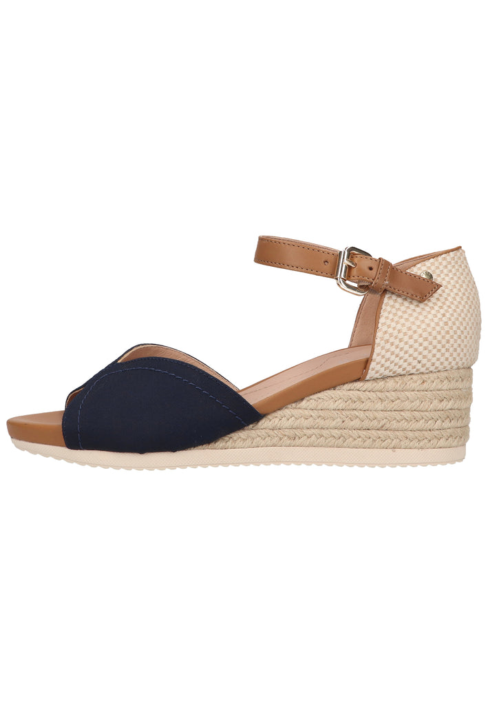 Geox Sandalen Lederimitat/Textil Blau/Braun - surf4shoes