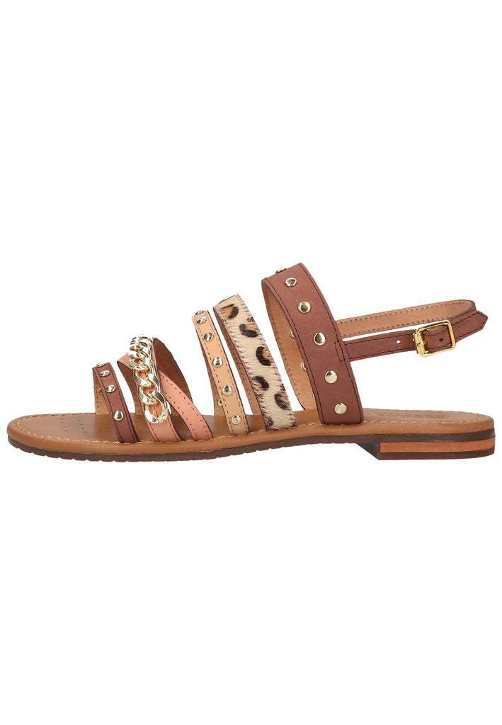 Geox Sandalen Leder Braun/Rosa - surf4shoes