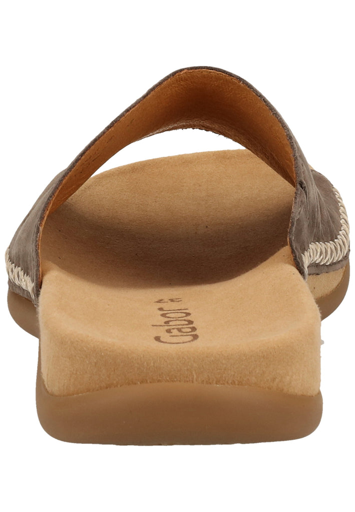 Gabor Pantoletten Nubukleder Fumo - surf4shoes