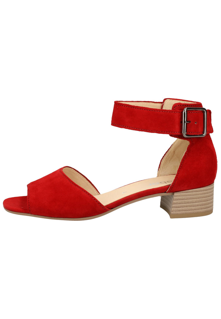 Gabor Sandalen Veloursleder Rubinrot - surf4shoes