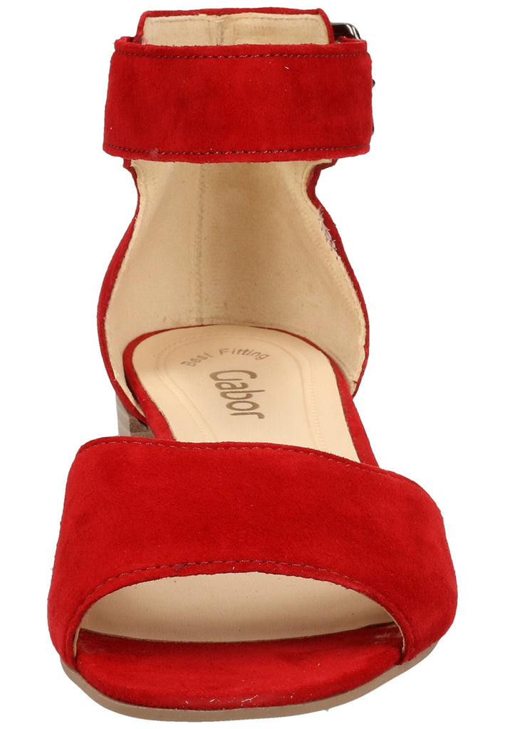 Gabor Sandalen Veloursleder Rubinrot - surf4shoes