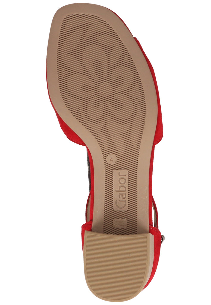 Gabor Sandalen Veloursleder Rubinrot - surf4shoes