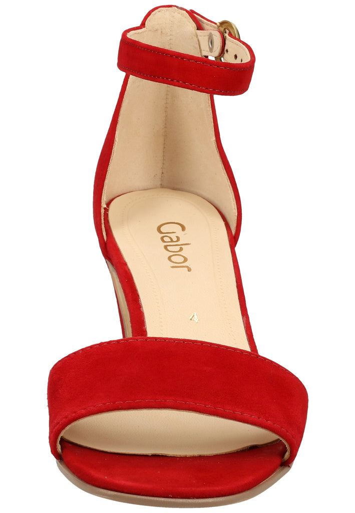 Gabor Sandalen Leder Rubinrot - surf4shoes