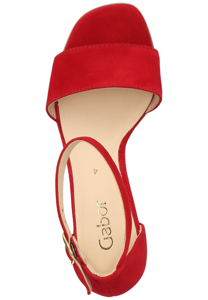 Gabor Sandalen Leder Rubinrot - surf4shoes