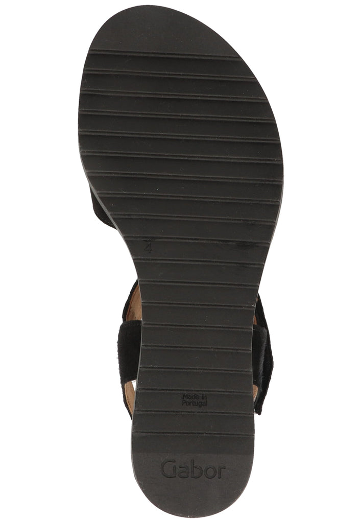 Gabor Sandalen Leder Schwarz - surf4shoes
