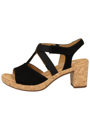 Gabor Sandalen Leder/Textil Schwarz - surf4shoes