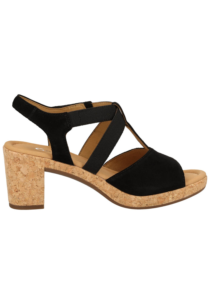 Gabor Sandalen Leder/Textil Schwarz - surf4shoes