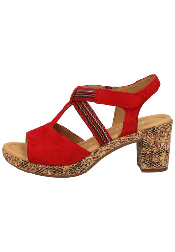 Gabor Sandalen Leder/Textil Rot - surf4shoes