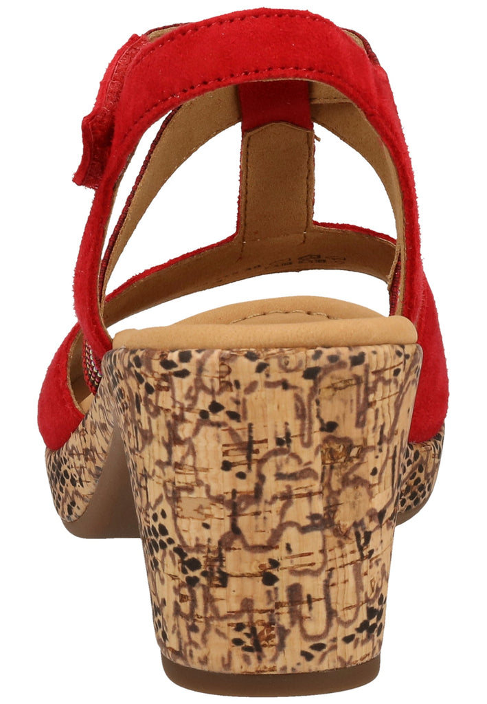 Gabor Sandalen Leder/Textil Rot - surf4shoes
