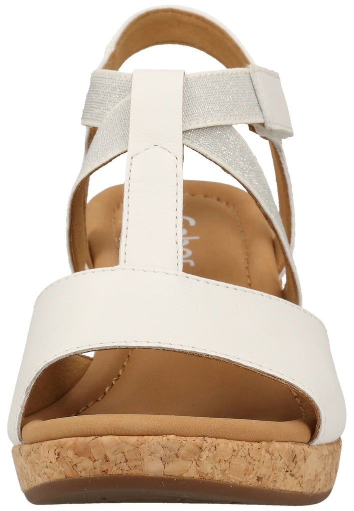 Gabor Sandalen Leder/Textil Weiß - surf4shoes