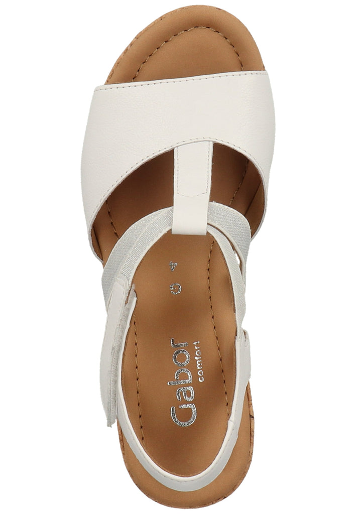 Gabor Sandalen Leder/Textil Weiß - surf4shoes