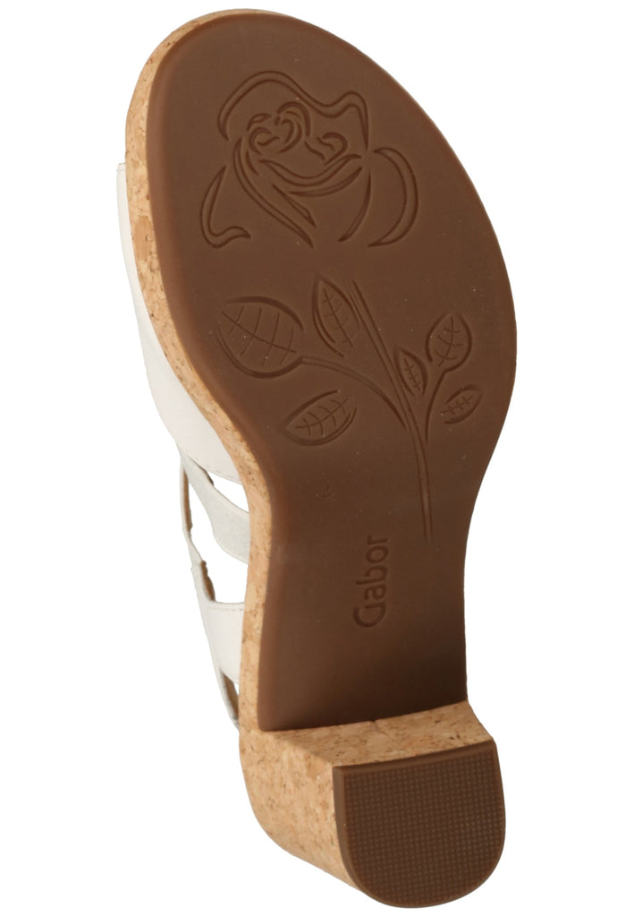 Gabor Sandalen Leder/Textil Weiß - surf4shoes