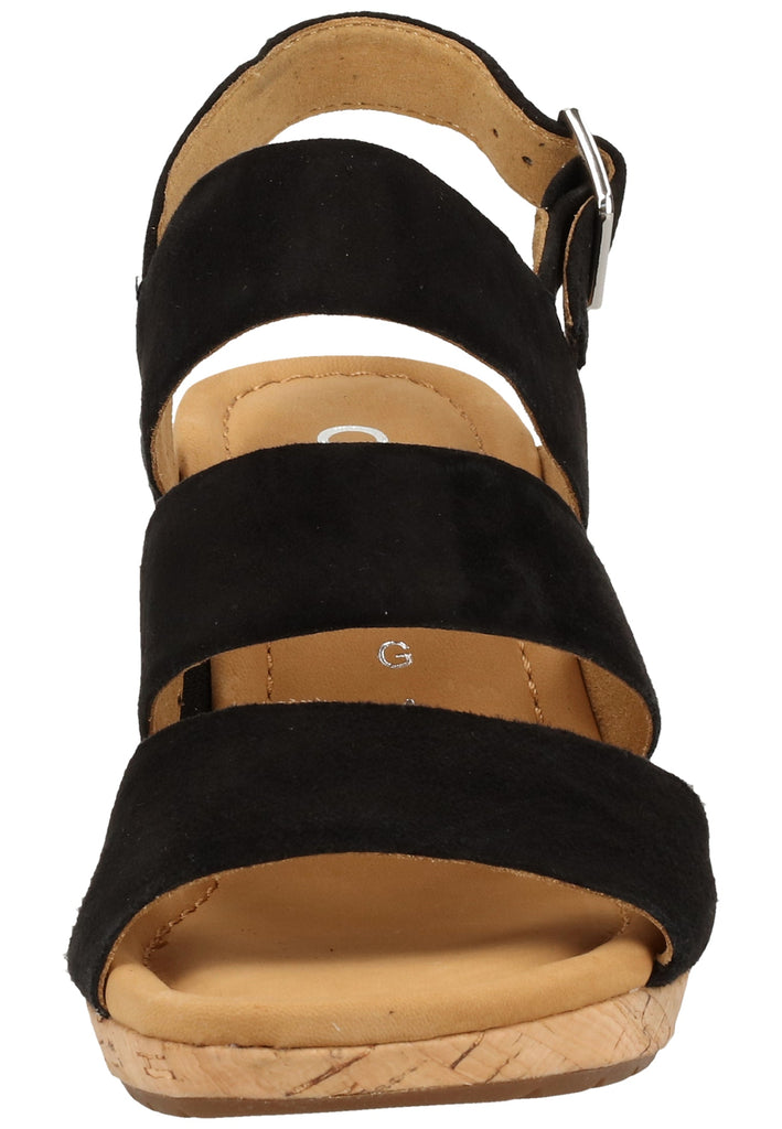 Gabor Sandalen Nubukleder Schwarz - surf4shoes