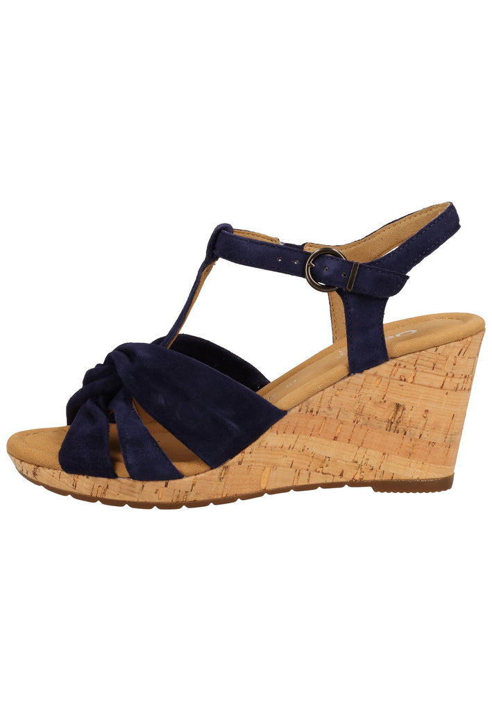 Gabor Sandalen Veloursleder Blau - surf4shoes
