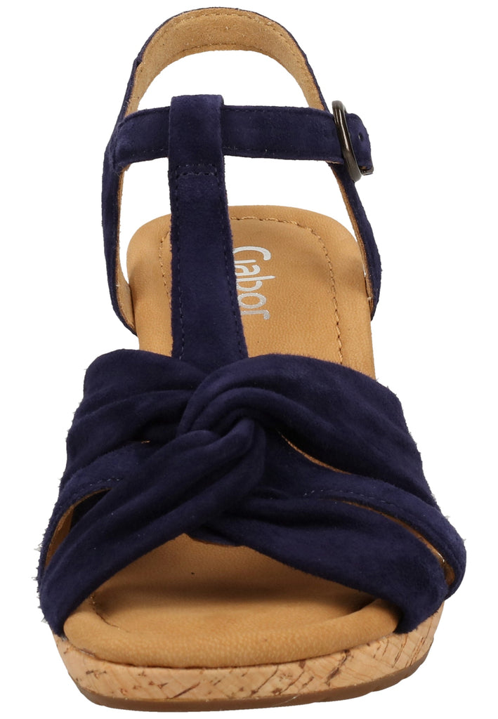 Gabor Sandalen Veloursleder Blau - surf4shoes