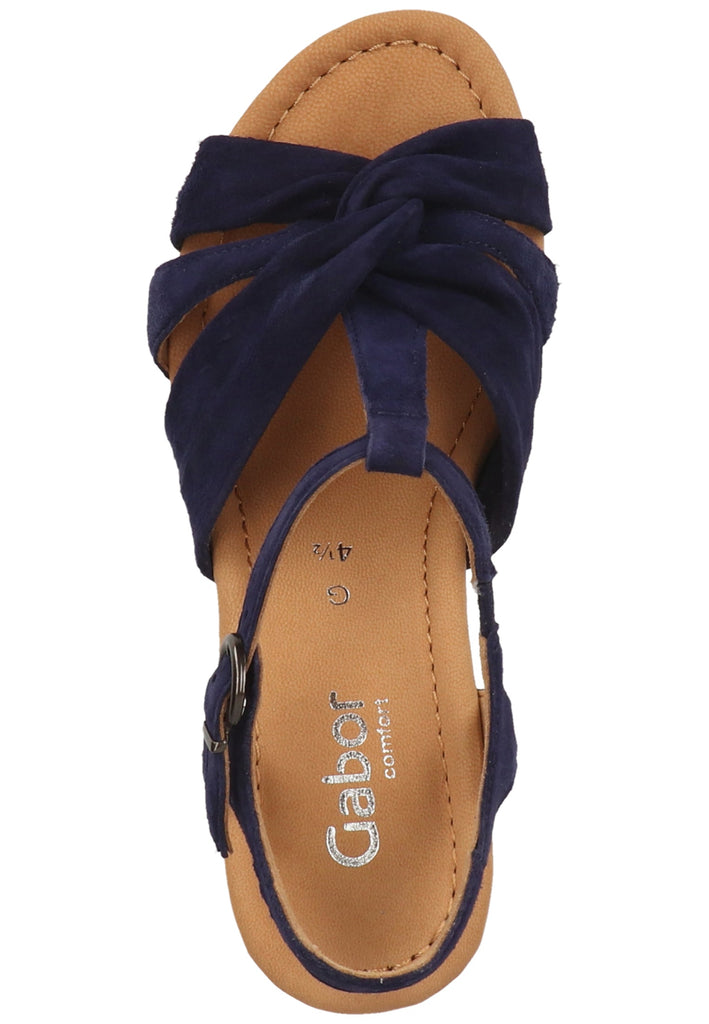 Gabor Sandalen Veloursleder Blau - surf4shoes
